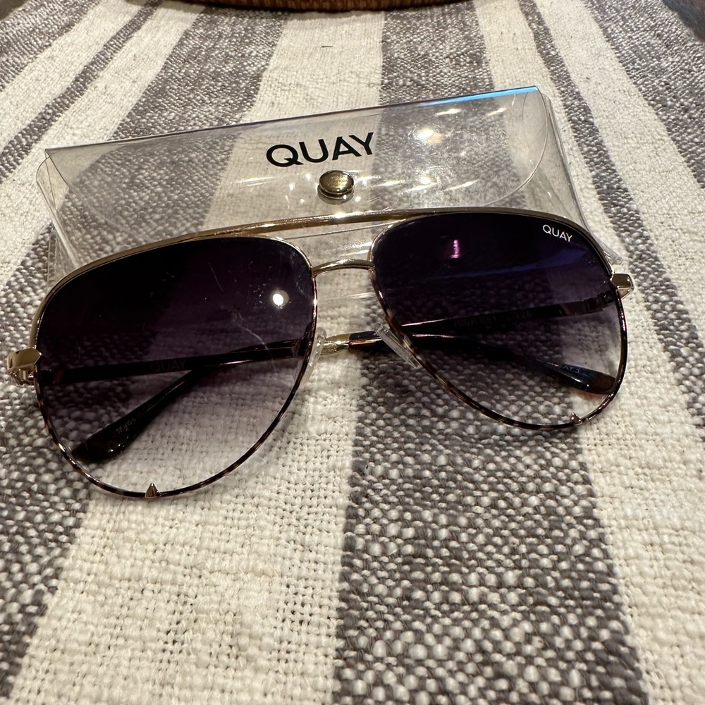 QUAY High Key Aviator Sunglasses